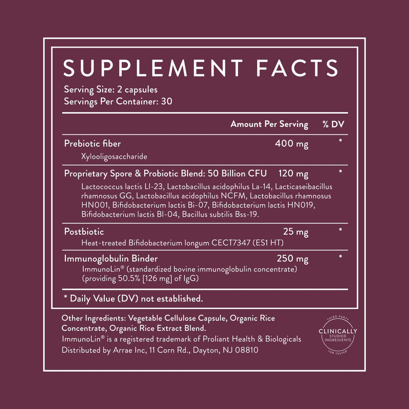 [Australia] - Arrae Tribiotic, Probiotics for Women, Support for Vaginal pH Balance, Gut, Immune, and Feminine Health, Prebiotics, Probiotics, Postbiotics, 60 Count 