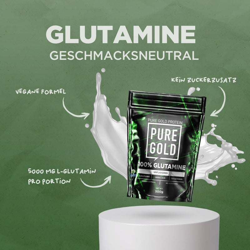 [Australia] - L-Glutamine drink powder – neutral in taste, 500g – high-quality amino acid for optimal performance 
