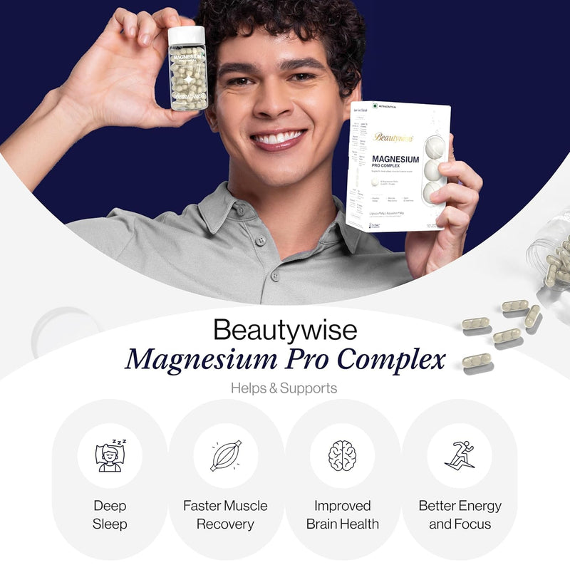 Magnesium Pro Complex 710mg 6-in-1 | High Strength, Enhanced Absorption (Aquamin & Bisglycinate) | Time Release | Sleep, Muscle, Nerve & Energy Support (30 Count (Pack of 1)) 30 count (Pack of 1)