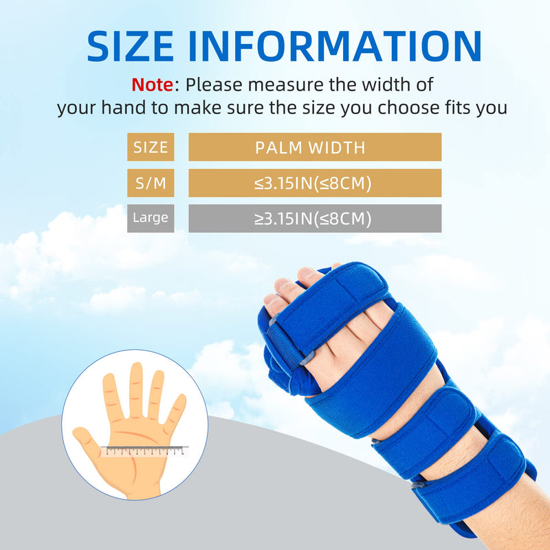[Australia] - Fanwer Resting Hand Splint, Stroke Hand Therapy Equipment for Stroke Recovery Patients, Carpal Tunnel Syndrome, Arthritis, Tendinitis, Metacarpal Breaks Medium Right 