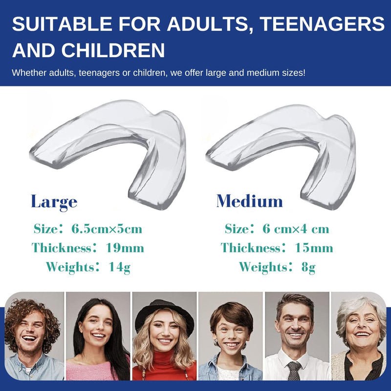 [Australia] - Grinding splint for night, dental splint mouth guard set of 4, bite splint for night, used for reducing teeth grinding, effective snoring stopper, bite splint teeth, improves sleep 