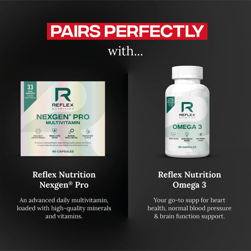 Reflex Nutition Supergreens & Gut Support - 33 Active Ingredients - Prebiotics, Probiotics, Vitamins & Minerals - Immune Support, Reduce Fatigue & Bloating - Vegan Gut Health Supplement (90 Capsules)