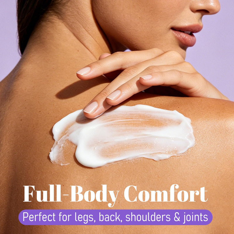 Neuropathy Nerve Relief Lotion – Mama Sleep Comfort Magnesium Cream 4 fl oz | For Legs & Feet & Body, Fast-Absorbing, Non-Greasy with Lavender Butter, Soothing Skin Moisturizer, MSM Muscle Relief