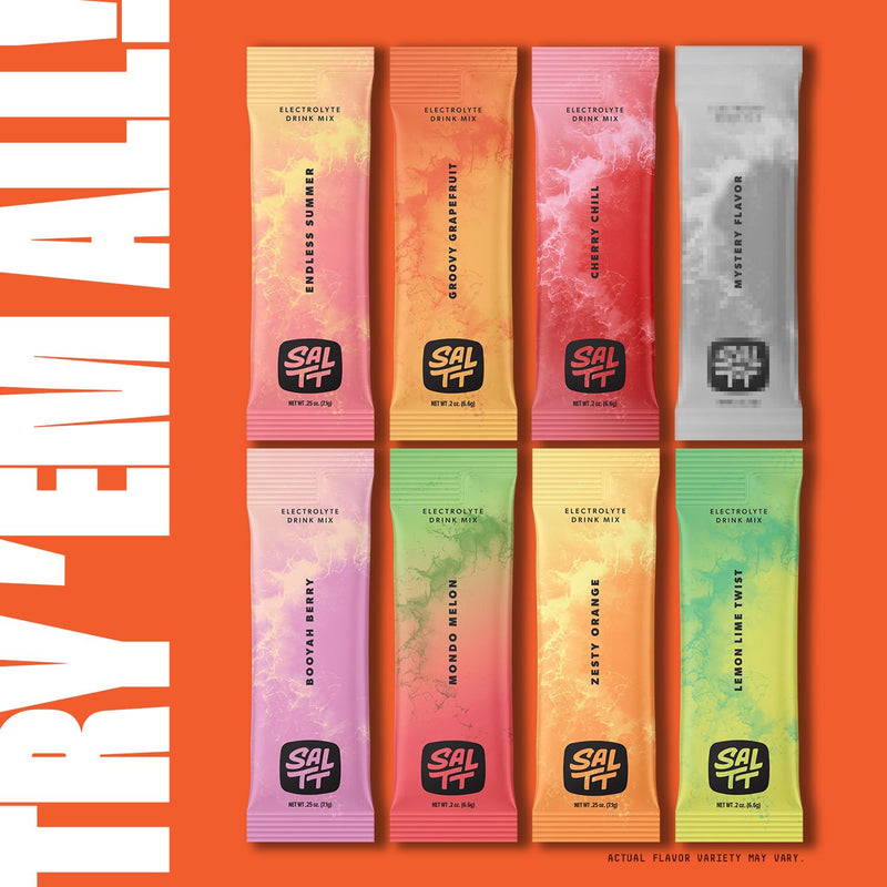 [Australia] - SALTT Electrolytes Powder Packets, Fruit Variety Pack (30 Packets) - Magnesium, Potassium, Sodium, Trace Minerals - Vegan, Sugar Free, Gluten Free - Travel Essentials - Made in USA 0.23 Ounce (Pack of 30) 