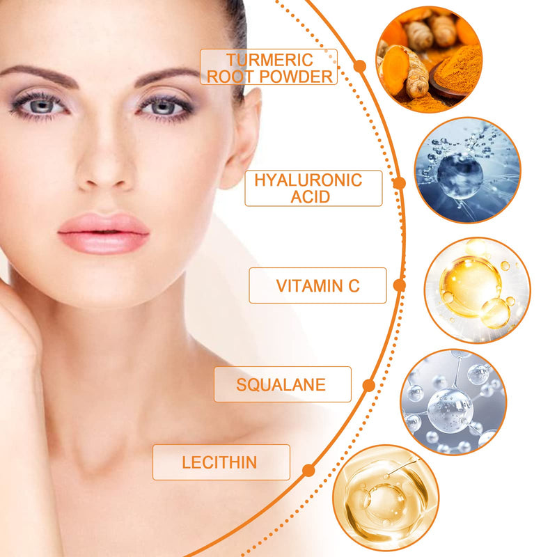 Turmeric + Vitamin C Booster Eye Cream, Brightening and Hydrating Eye Cream, Dark Circle Relief, Elasticity Treatment, Gentle Anti-Aging & Anti-Wrinkle Care