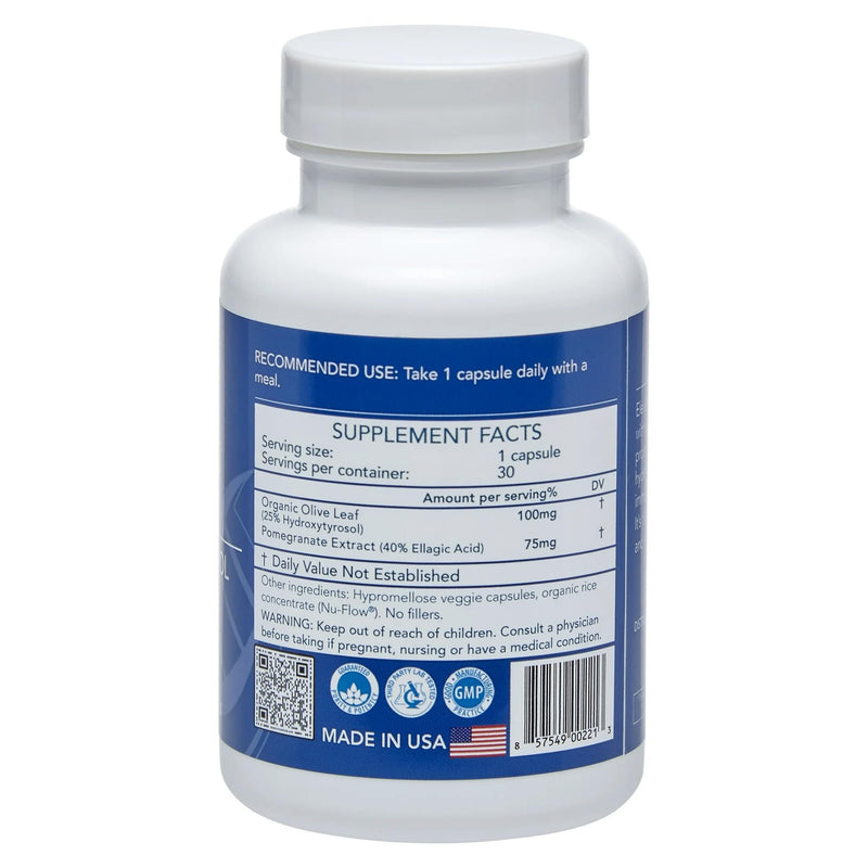[Australia] - Olive Leaf Extract Capsules, Olea25 Hydroxytyrosol Supplement, Organic Antioxidant Support, 30 Capsules, Heart and Immune Health 