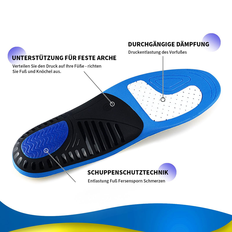 [Australia] - Heel spur insoles, shoe insoles, orthopedic insoles for flat feet, plantar fasciitis, foot pain, orthopedic insoles for men and women - S yellow S（39-41）-260MM 