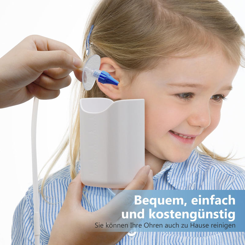 [Australia] - Ear cleaner earwax remover, VITCOCO ear cleaner for adults, ear irrigation system for adults & children, ear irrigation with 9+1 ear tips and water catch basin, blue 