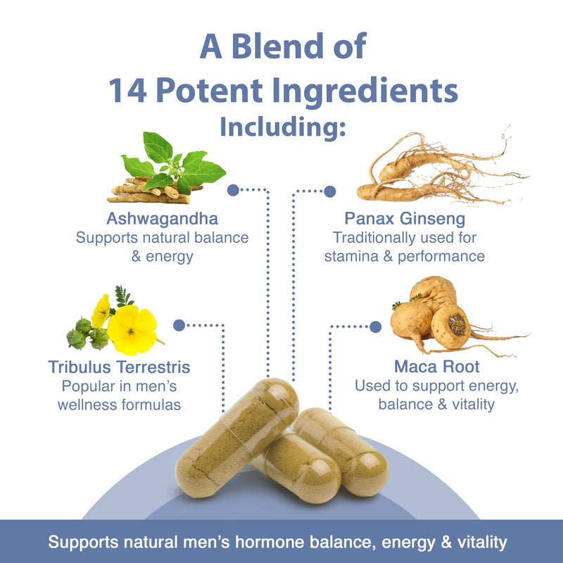T-Boost 1000mg Men’s Performance & Recovery Formula – Natural Herbal Supplement with Ginseng, Maca, Ashwagandha – Supports Energy, Strength & Endurance – Vegan & UK Made – 30 Capsules