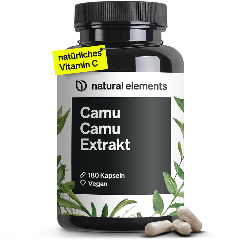 [Australia] - Camu Camu extract capsules - Vitamin C - 180 vegan capsules for 6 months - 500mg Camu-Camu extract per capsule - without unwanted additives, produced in Germany & laboratory tested 