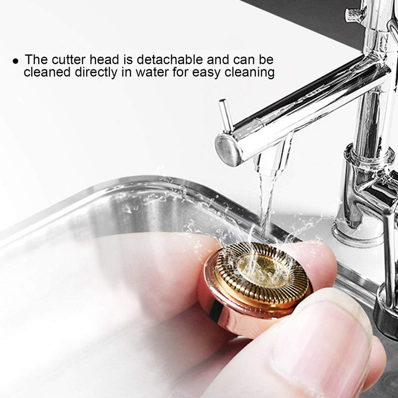 [Australia] - Rechargeable Facial Hair Removal Eyebrow Trimmer 2 in 1, Portable Epilators Hair Removal with Built-in LED Light, Painless Hair Removal Device for Face Eyebrows Lips Chin Body 