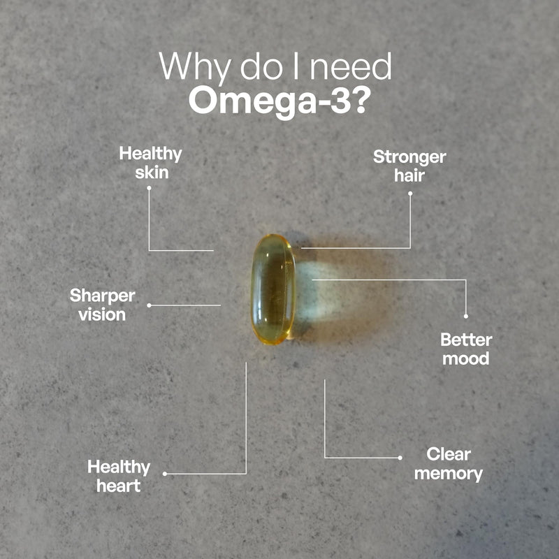 SUNNA SUPPLEMENTS Halal Omega 3 Fish Oil 2000mg with 660mg EPA and 440mg DHA per Daily Serving | Supports Heart, Brain and Joint Health, Easy-to-Swallow 60 Softgels
