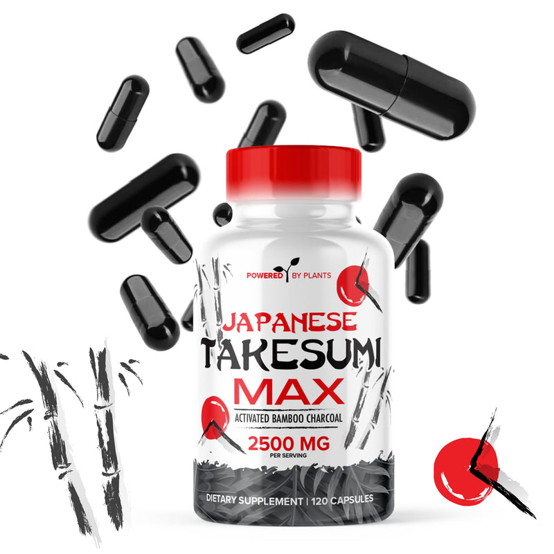 [Australia] - Takesumi Activated Charcoal - 2500mg Max Dose ‚Äì Supreme Pure Activated Charcoal from Bamboo for Max Absorption, Detox & Gut Nutrition, Japanese Takesumi Activated Charcoal - 120 Vegetarian Capsules 