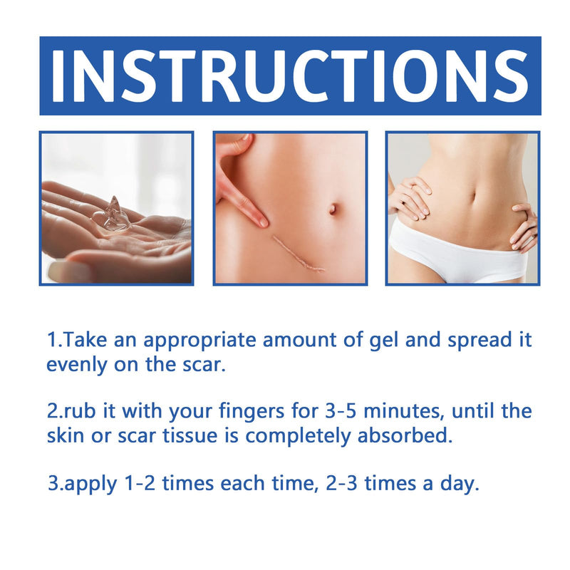[Australia] - Scar Cream,Scar Removal Cream,Silicone Scar Gel,Scar Silicone Gel,Scar Gel,Scar Cream for Surgical Scars, Stretch Marks and Keloid Bump (1pcs) 1pcs 
