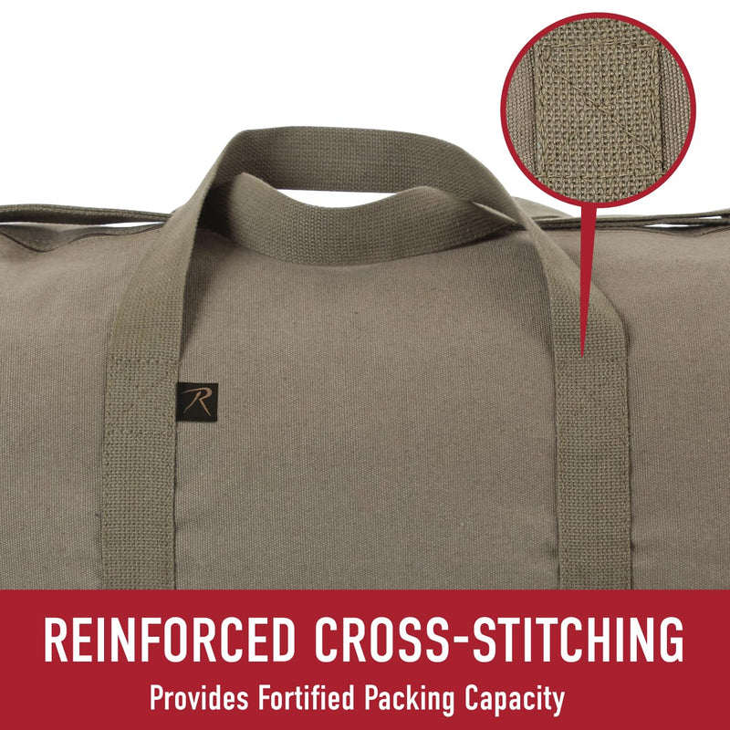 Rothco Heavy-Duty Canvas Shoulder Duffle Bag - Rugged Travel Gym Gear Equipment Bag 19 Inches Navy Blue