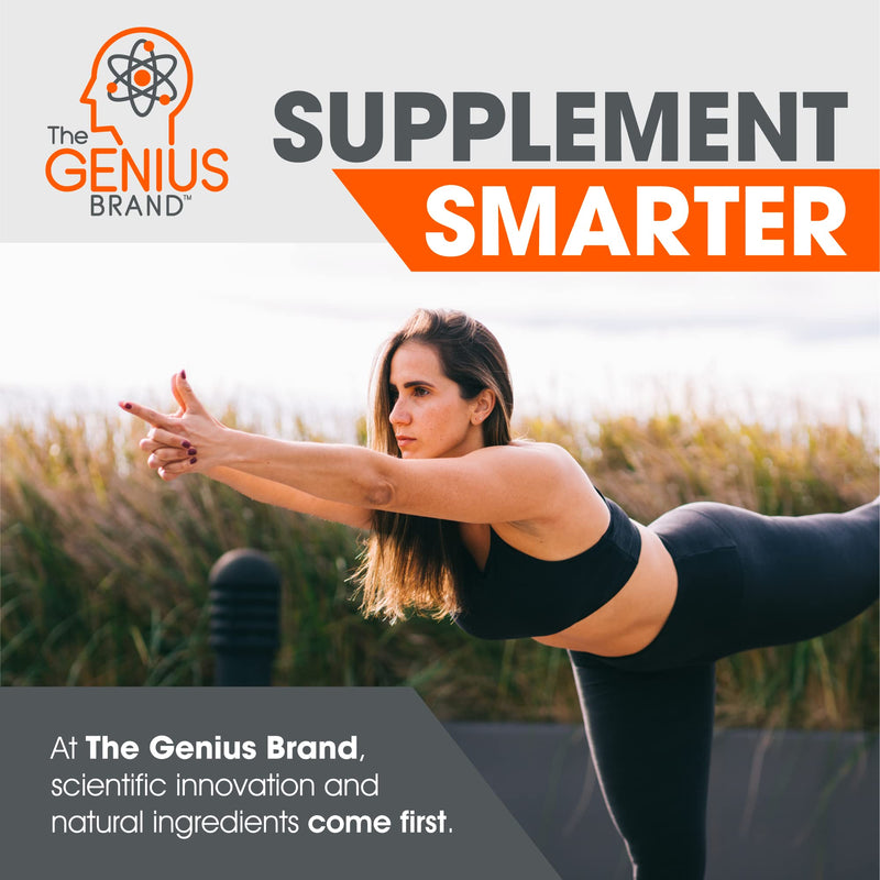 [Australia] - Genius Joy, Nootropic Mood Enhancer Supplement - Support Cognitive Health, Enhance Mood & Neural Function with Brain Boosting L-Theanine, Panax Ginseng & SAM-e - Organic, Non-GMO, & Gluten-Free 