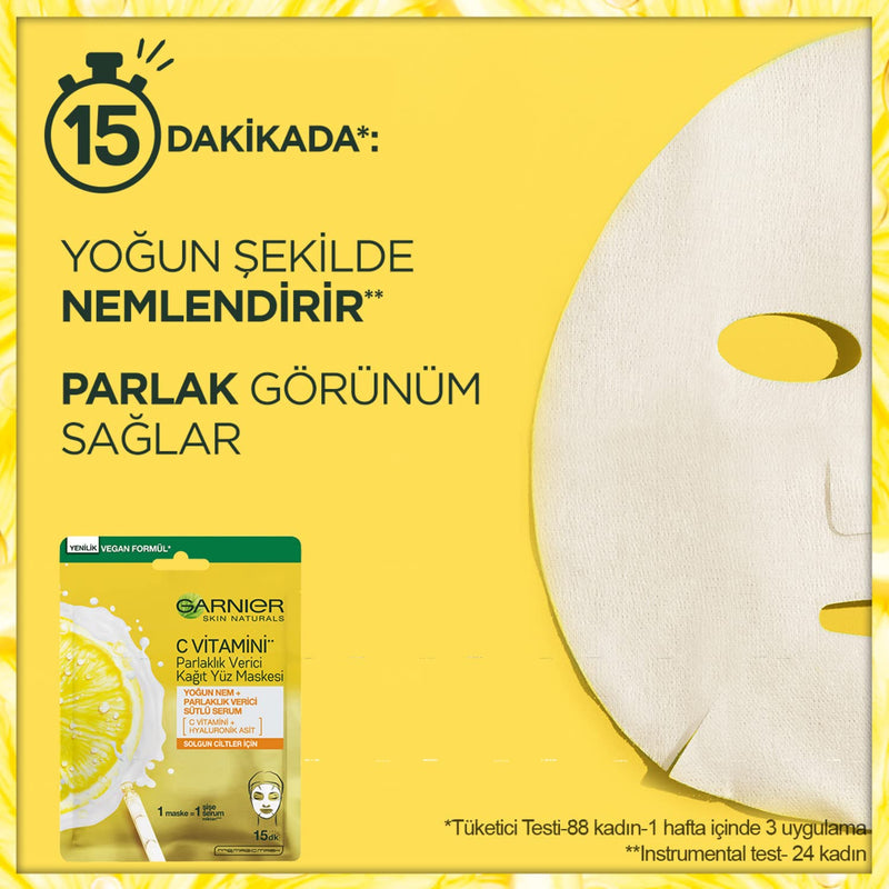 Garnier Vitamin C Super Hydrating Sheet Mask, 6 Count