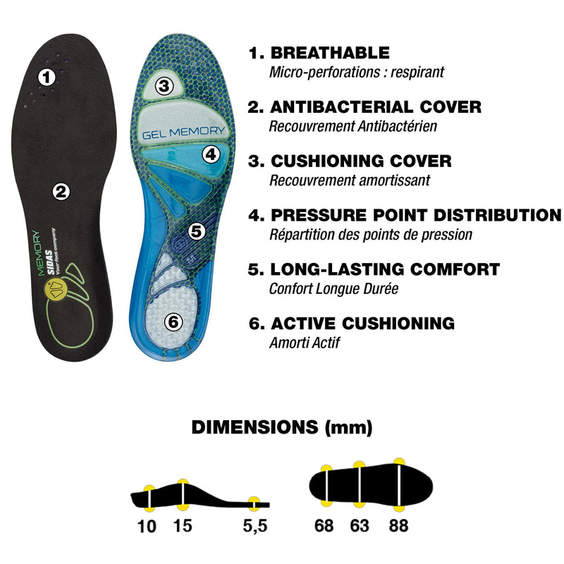 [Australia] - Sidas Cushioning Memory outsole XL/44-45 Blue 