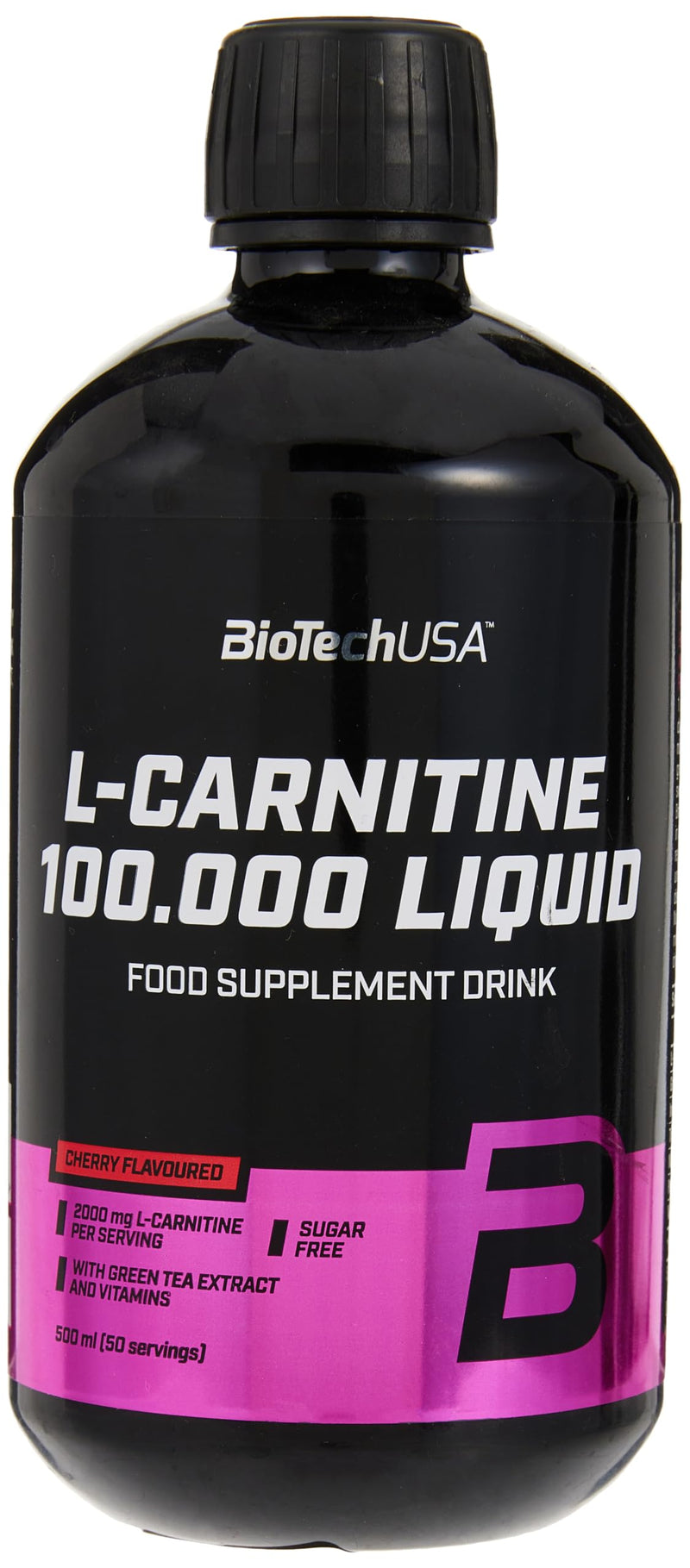 [Australia] - BioTechUSA L-Carnitine 100,000 | 2,000mg L-Carnitine | Sugar, lactose, gluten free, 500ml, cherry 