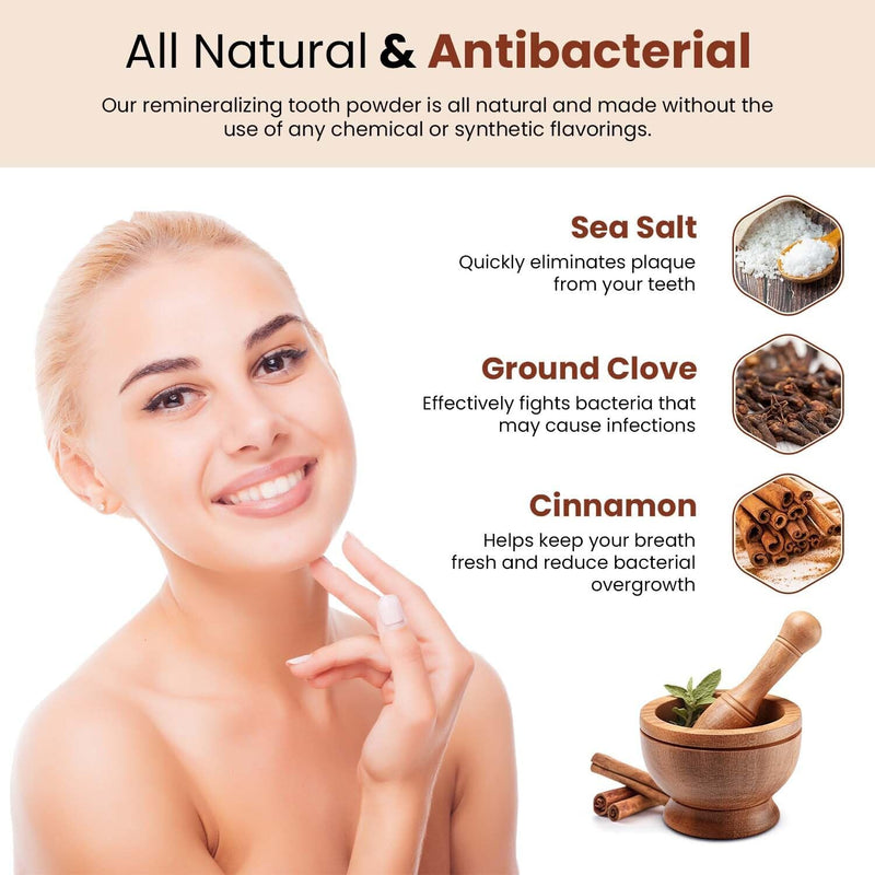 [Australia] - Elemental Wellness, Remineralizing Tooth Powder for Healthy Teeth and Gums - All Natural Tooth Powder, Clove Flavor - Maintains Oral Health - Tooth Powder Remineralizing - No Artificial Flavor, (2 oz) 