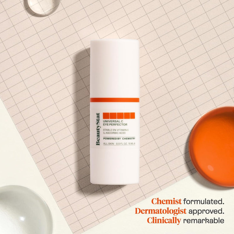 BeautyStat Vitamin C Eye Cream - Caffeine Eye Perfector for Dark Circles | 5% Vitamin C Under-Eye Cream with Caffeine - Reduces Puffiness & Circles 1