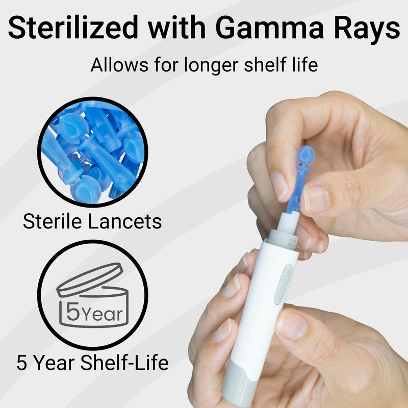 [Australia] - Easy-Twist Lancets for Diabetes Blood Sugar Extraction Testing, 30 Gauge Single Use Disposable Finger Pricker Needle Pen for Glucose Monitoring Devices (300 Easy-Twist Lancets) 300 Easy-Twist Lancets 