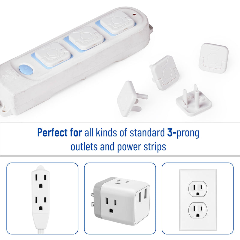 [Australia] - Bates- Outlet Covers Baby Proofing, 10 Pack, 3 Prongs, Plug Covers Baby Proofing, Baby Proof Outlet Covers, Child Proof Outlet Cover, Outlet Plug Covers, Baby Outlet Cover, Childproof Outlet Cover 