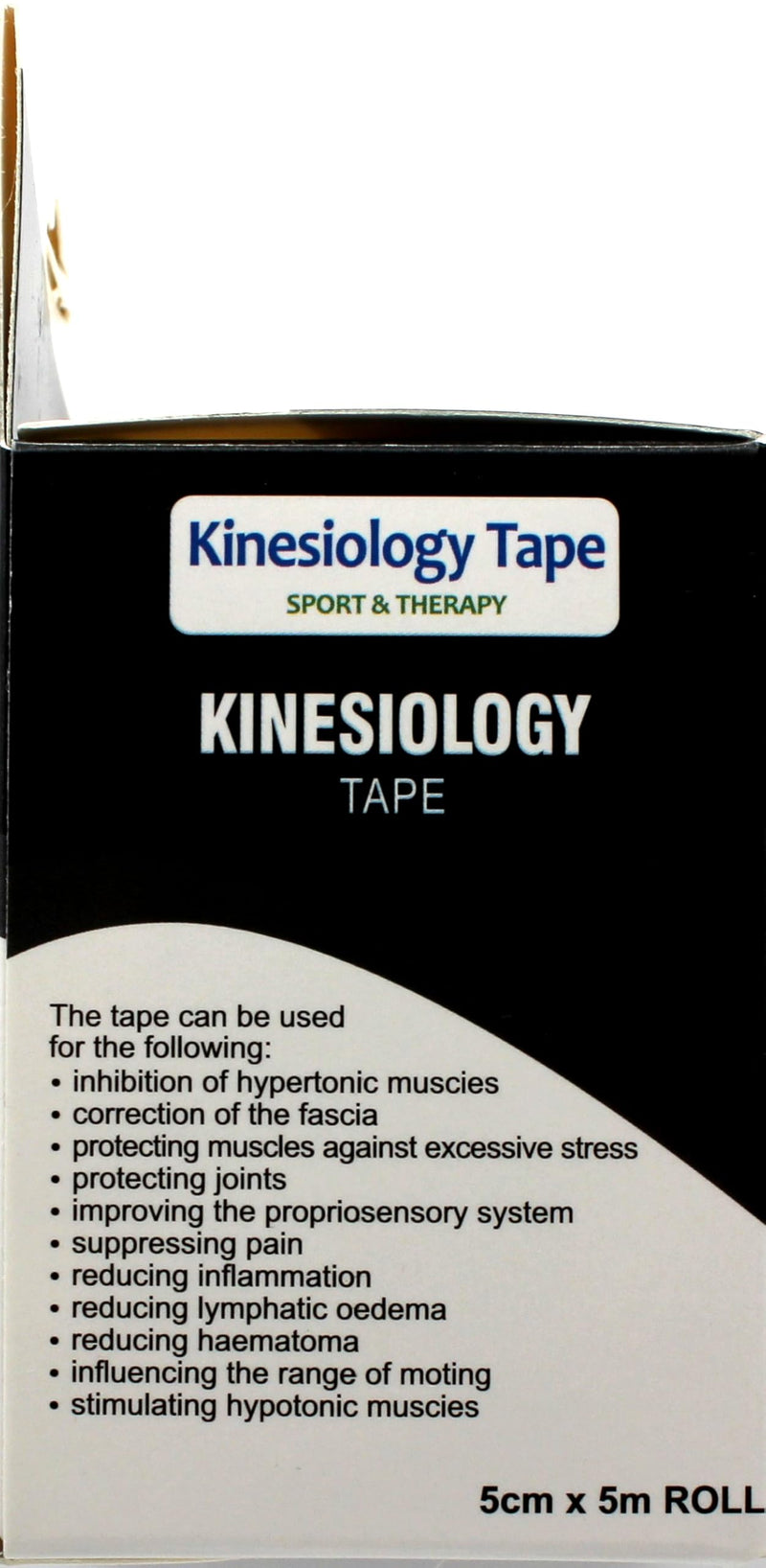 3-Pack, Waterproof Kinesiology Tape 2" x 16.4' for Pain Relief & Muscle Support - Latex-Free Athletic & Therapy Tape 3-black