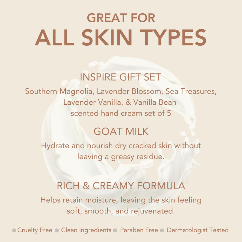[Australia] - Dionis Goat Milk Skincare Hand Cream Gift Sets - Assorted Scented Travel Size Hand Creams In a Gift Box - Mini Hand Lotion Self Care Gifts, Cruelty Free Lotion For Dry Skin, Inspire Gift Set 2025 Inspire 2025 