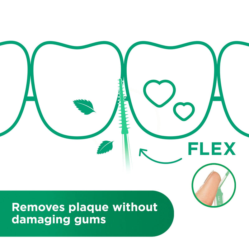 [Australia] - GUM Soft-Picks Comfort Flex Mint Interdental Cleaner | Refreshing mint flavor | Teeth cleaning and plaque removal | Size S | 3 x 40 pieces S - [3x40] 