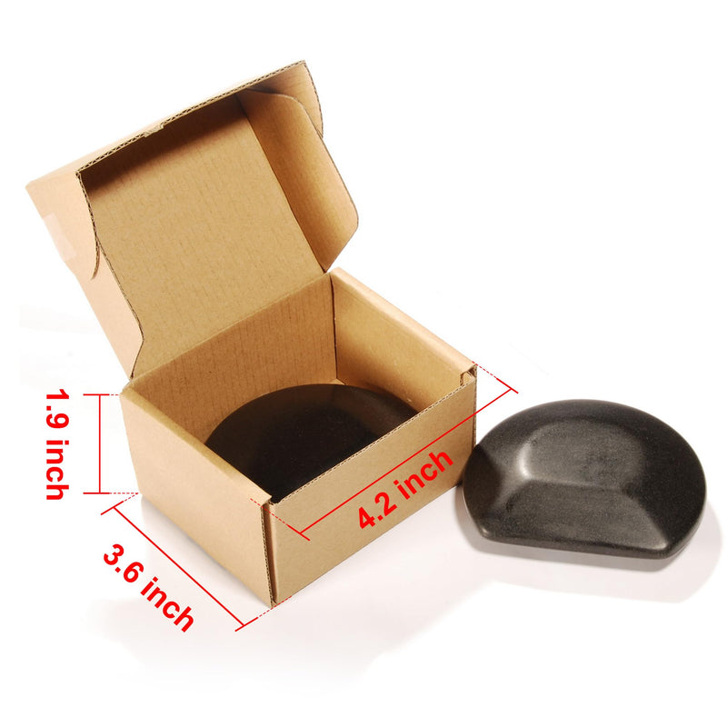 [Australia] - Master Massage 2-Piece Large Three Quarter Round Circle Circular Contour Hot Stones Set - Trigger Point and Acupressure Tools-Black Basalt Lava Rock Massage Tool Stones for Stone Massage - Large Size 