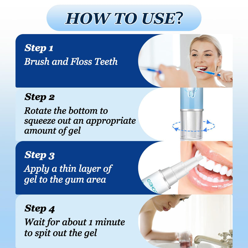 [Australia] - 2024 Neslemy™ Gum Shield Therapy Gel, Neslemy Gum Gel, Dentizen Gum Therapy Gel,Gum Instant Treatment Gel,Tooth Whitening Pen Deep Cleaning Stains and Tartar Oral Care(3Pcs) 