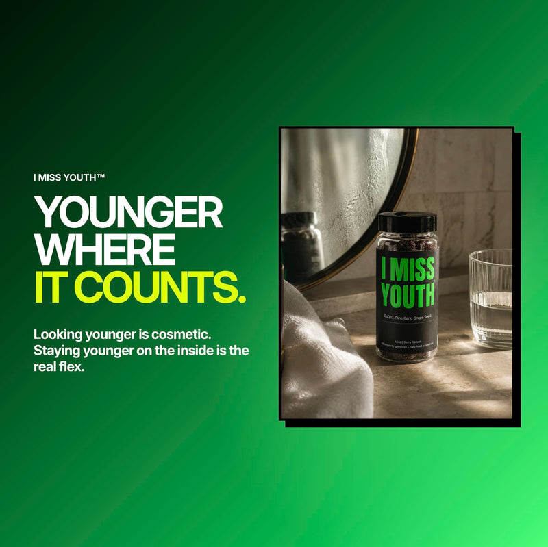 Miss Youth Longevity Gummies | CoQ10, Pine Bark, Grape Seed, Selenium & Vitamin C | Daily Antioxidant & Healthy Ageing Gummies | 60 Vegan Gummies