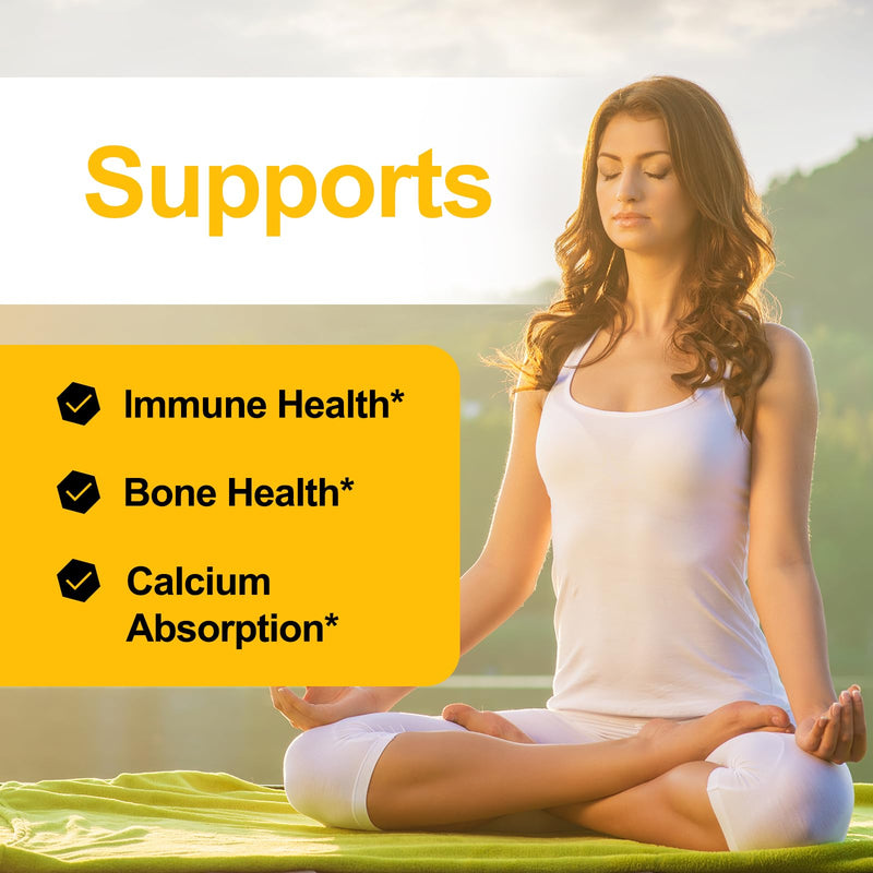 JulyDeer Vitamin D3 2000 IU (50 mcg) 360 Softgels | Supports Immune, Calcium Absorption & Bone Strength | Essential for Healthy Bones, No-Gluten, VD Daily Supplements Health 360 Count (Pack of 2)