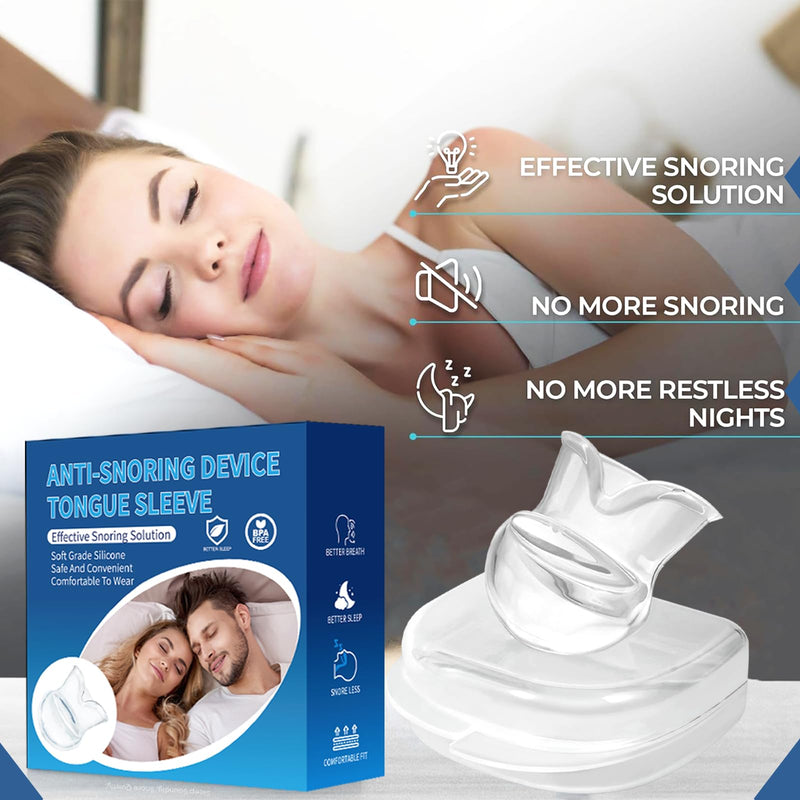 [Australia] - Snoring Solution - Anti-Snoring Device, Reusable Snore Solution Stopper for Men/Women-f18 White M 