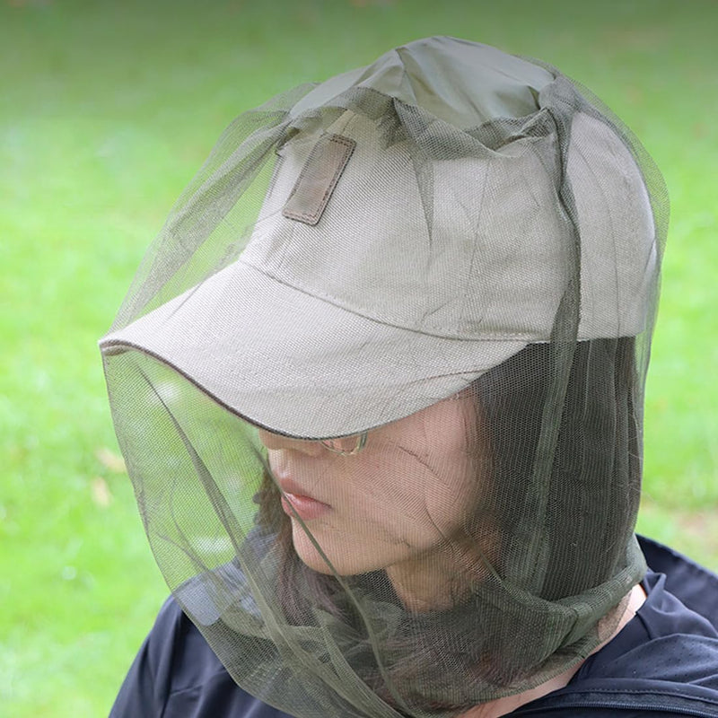 [Australia] - AYVRUOP mosquito repellent hat, 2 pieces mosquito net head anti mosquito head net for neck and face for outdoor hiking fishing camping climbing hiking mosquito fly insect bug prevention 