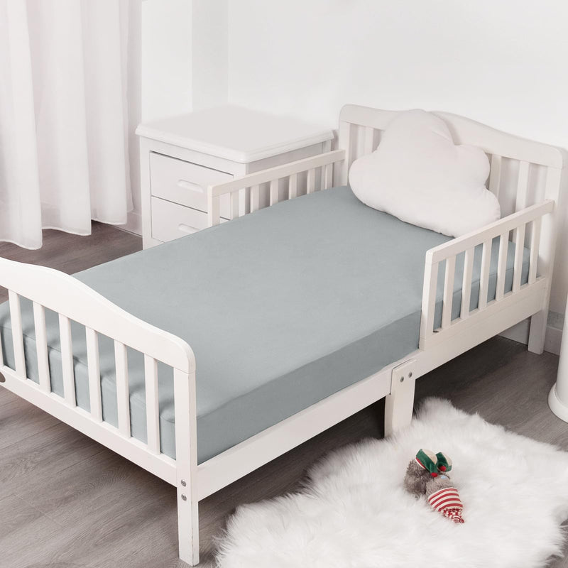 [Australia] - Stretchy Crib Sheets for Boys Girls, 2 Pack Baby Crib Sheets Fitted for Standard Crib and Toddler Bed Mattress 52" x 28", Soft and Breathable Fitted Crib Sheets Neutral, Grey 