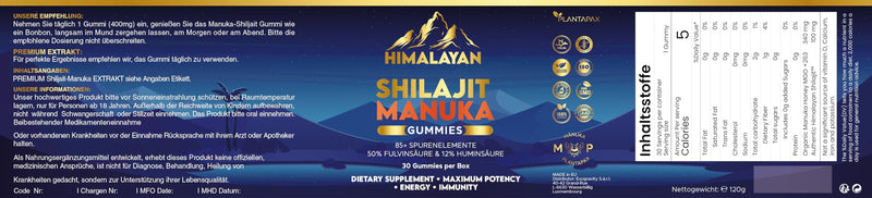 [Australia] - Shilajit Himalaya 900 mg | Premium Mumijo Shilajit resin 20g | Trace elements & micronutrients | 100% India Shilajit | Energy & Vitality – Incl. measuring spoon 