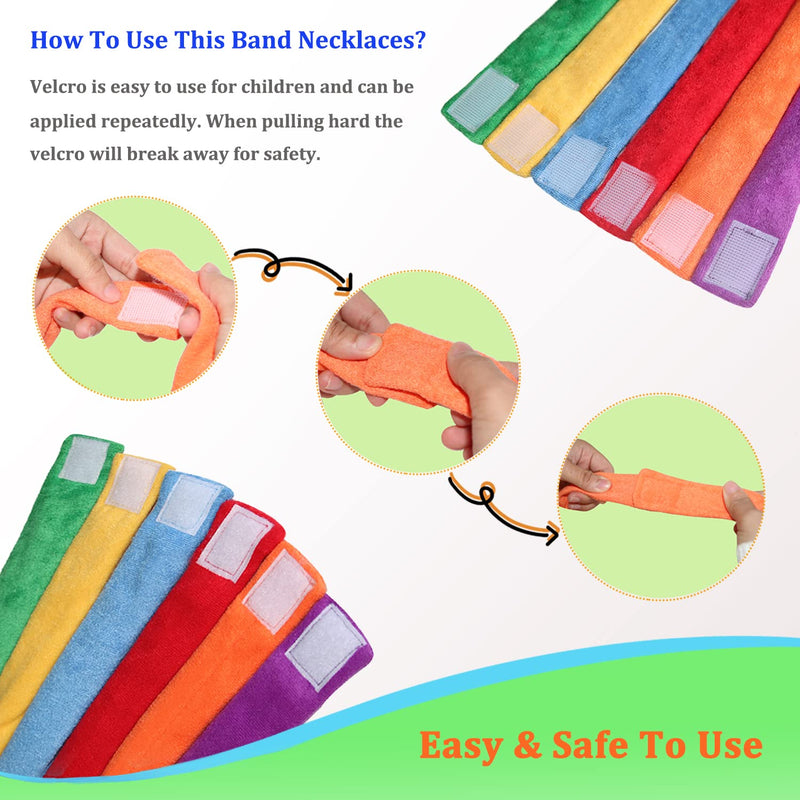 [Australia] - Chew Necklaces for Sensory Kids, Cloth Fabric Necklace Oral Toys for Boys Girls Alternative to Chewing, Terry Absorbent Chewy Toy Autism for ADHD SPD Fidgeting 6 Pack 