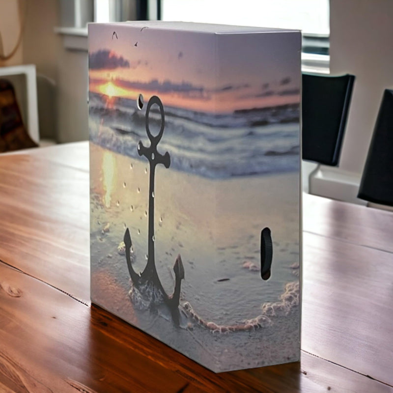 [Australia] - MIJOMA sound box with sea sounds - soothing relaxation for your home | Speakers, motion detectors & ON/OFF switch | Ideal for bathroom, hallway, office & living room | 12x12cm (Maritime) Maritime 