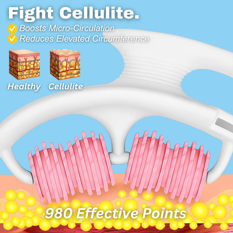 [Australia] - Anti Cellulite Roller - Lymphatic Drainage Massager, Cellulite Massage Tool, Fascia Blaster for Contoured, Tool for Sore Arms, Legs, Stomach & Buttocks 