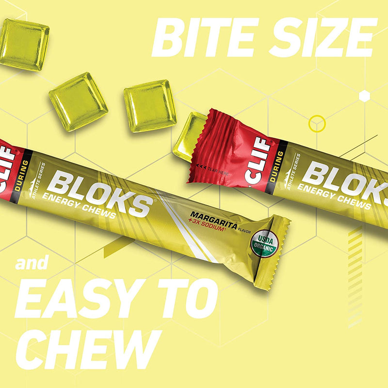[Australia] - CLIF BLOKS - Energy Chews - Margarita with Salt 3X Sodium for added Electrolytes- Non-GMO - Plant Based Food - Fast Fuel for Cycling and Running-Workout Snack (2.1 Ounce Packet, 3 Count) 