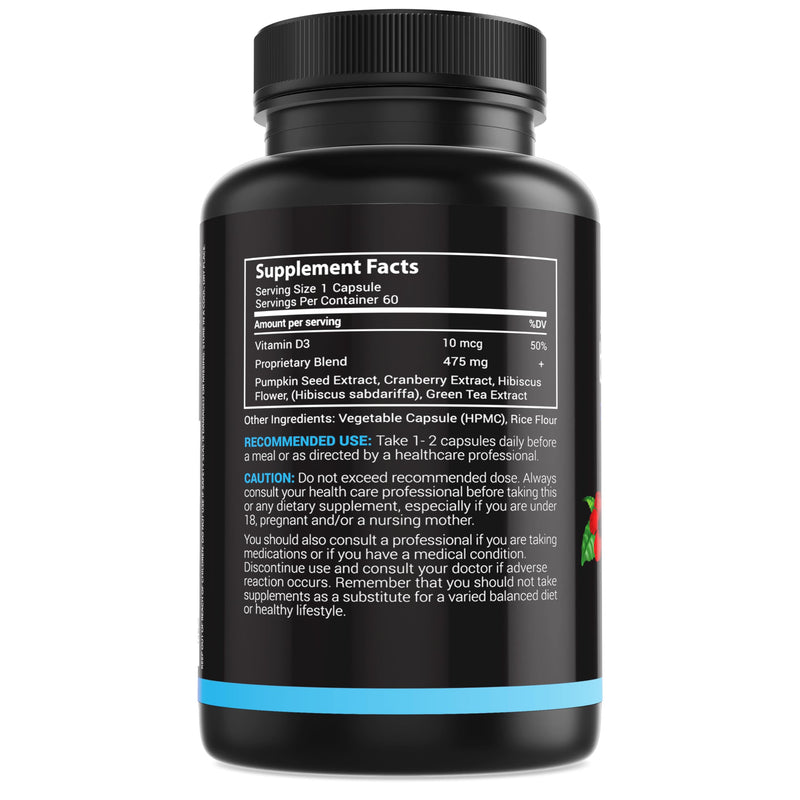 Advanced Bladder Control Supplements for Women & Men with Vitamin D3, 60 Ct | Supports Urinary Tract Health and Helps Overactive Bladder - Cranberry Pills with Pumpkin Seed Extract by MaxX Labs 60 Count (Pack of 1) Advanced Bladder Control