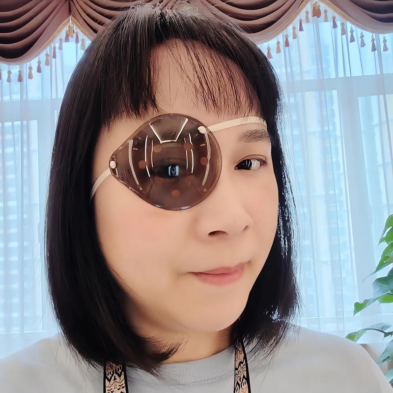 [Australia] - AMZVIO 2pcs Eye Shield After Cataract Surgery Dark Clear Eye Patch Plastic Guard with Black Elastic Strap for Adult Sleeping or Go Out,Reduce The Sensitivity of The Eyes to Light After Surgery(Brown) 