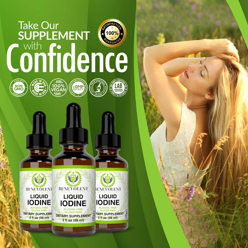 [Australia] - Liquid Iodine Potassium Drops - 1300 Servings | Large 2oz Bottle | Great Taste | 2X Absorption | Just One (1) Drop a Day for Fast Support - Potassium Iodide - Alcohol and Gluten Free 