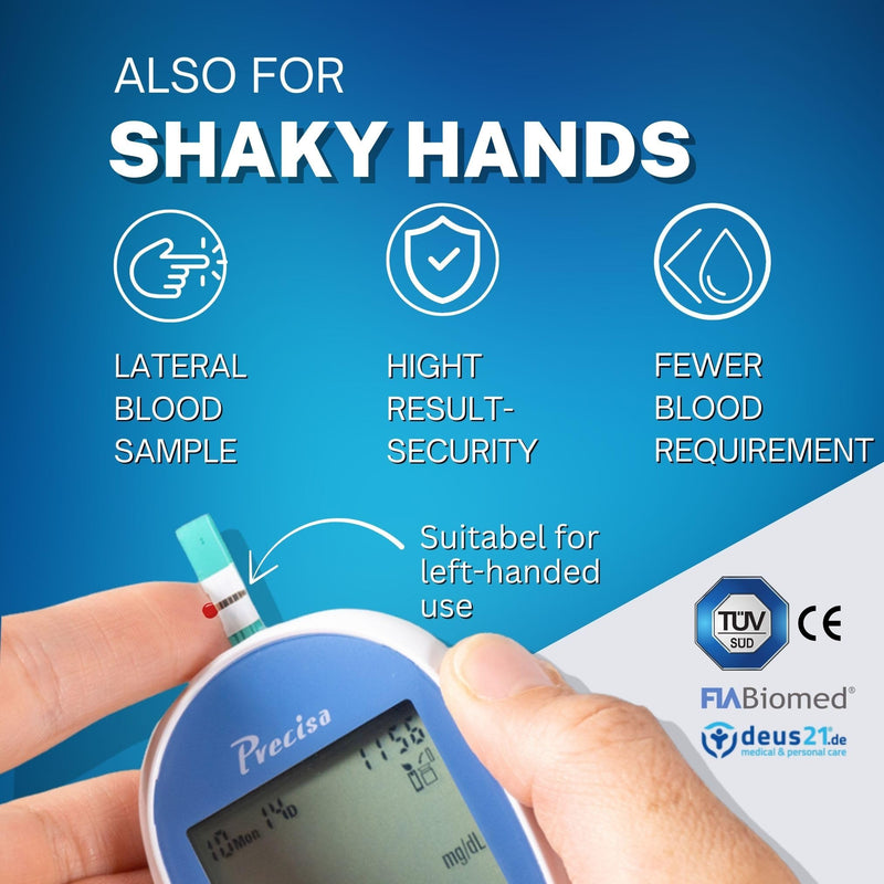 [Australia] - Blood Glucose Monitor Kit, 100 pcs Glucometer Strips, 100 pcs Lancets, 1x Blood Sugar Monitor, Carring bag. Blood Sugar Test Kit with Control Solution Kit-Type 2 100 X 