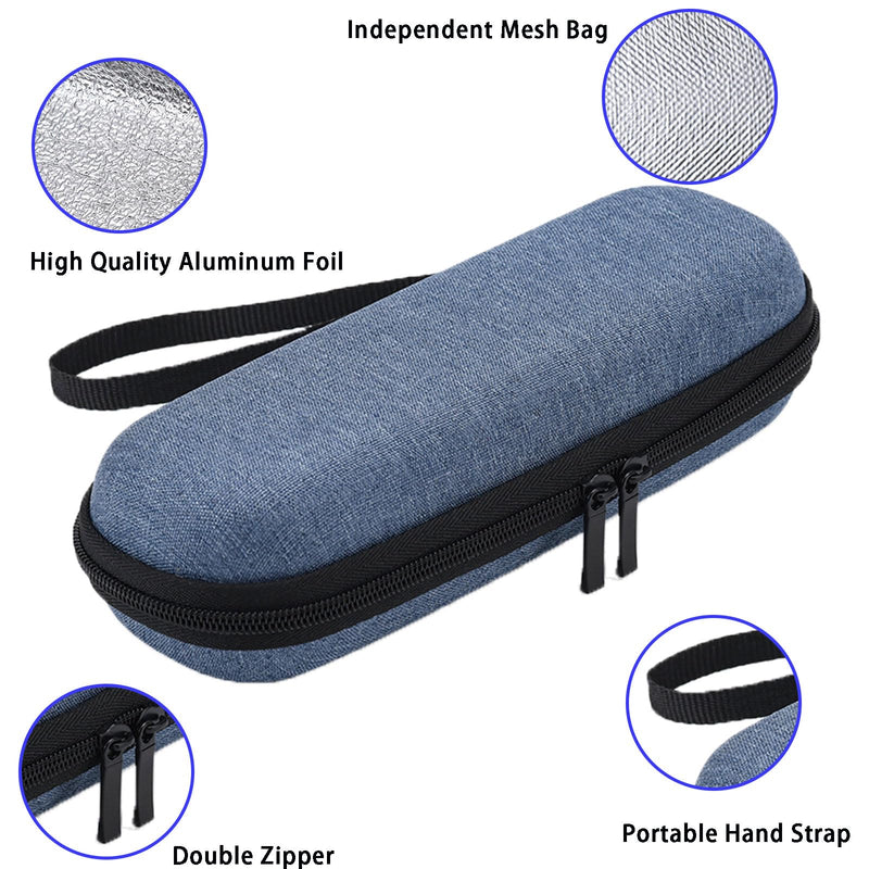 [Australia] - Helweet Insulin Cooler Bag Travel Bag, Insulin Pen Cooler Bag, Diabetic Medication Bag, Portable Cooler Bag, Bag for Medication Thermal Bag, Blue (Not Included Ice Packs) 