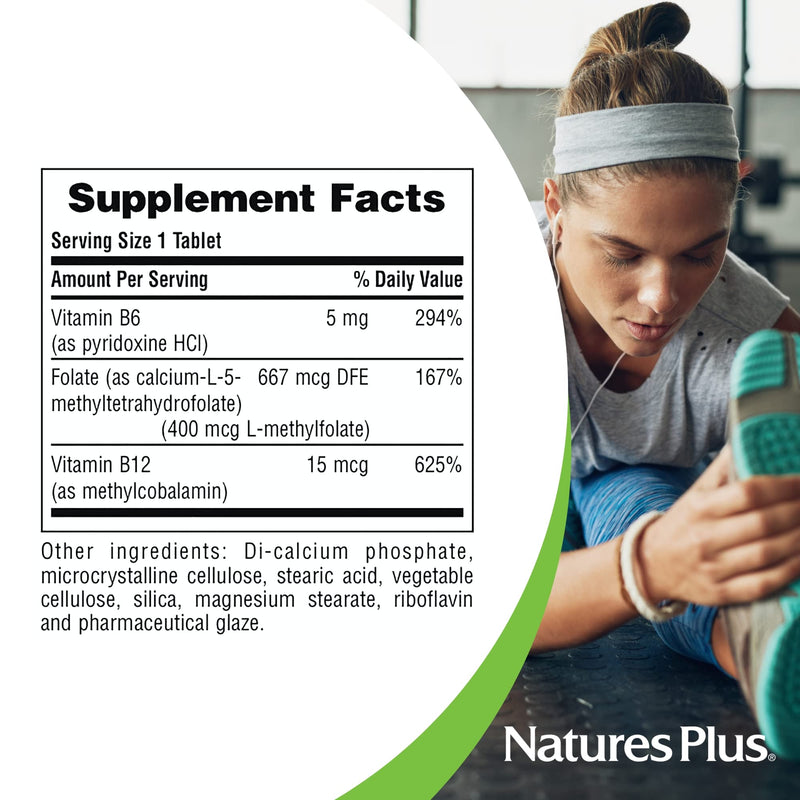NaturesPlus Folic Acid Hearts - 90 Tablets - Supports Immune & Prenatal Health with Methylfolate & Methylcobalamin - Gluten Free, Vegetarian, Allergen Free - 90 Servings