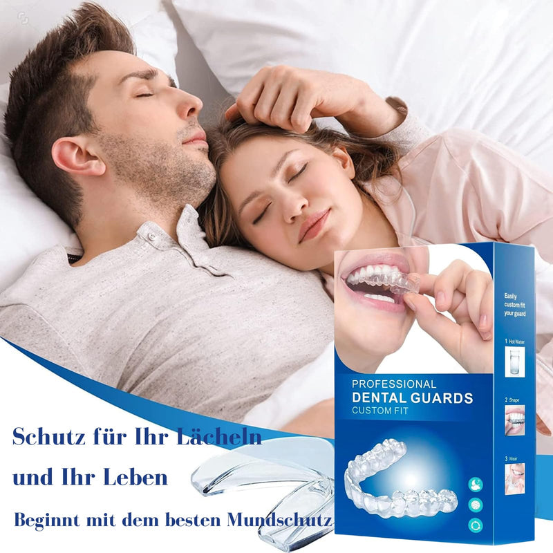 [Australia] - Grinding splint for night, dental splint, mouth guard, bite splint for night, pack of 4, reusable, used for reduced teeth grinding splint, effective snoring stopper, bite splint, teeth night white 