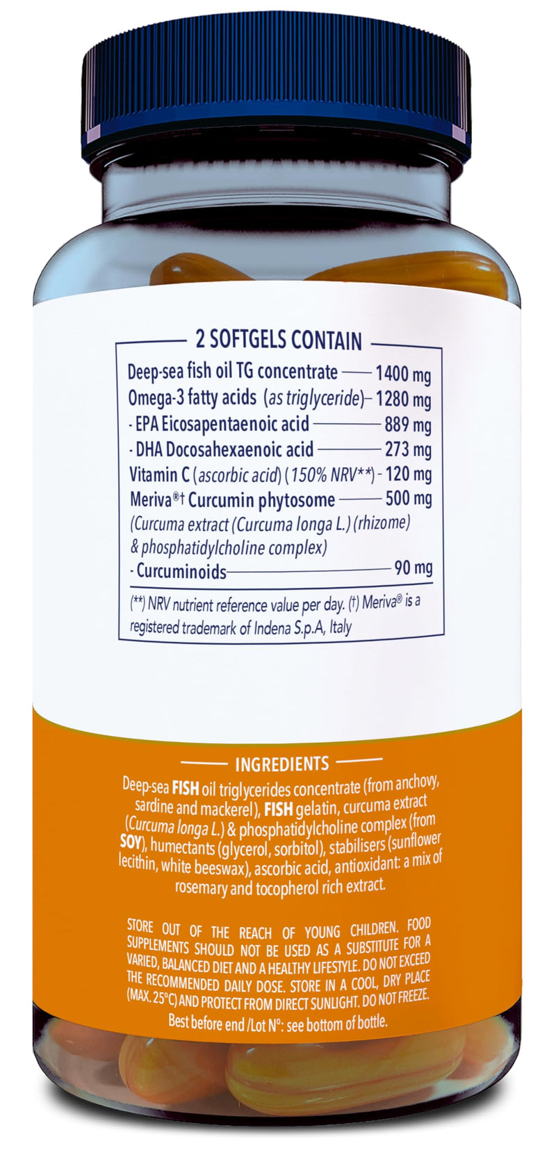 MINAM - Omega-3 Fish Oil - MorEPA Move + Curcumin - 60 softgels